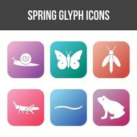 Unique Spring Vector Icon Set