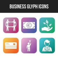 Unique 6 icons for personal and commercial use vector