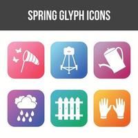 Unique Spring Vector Icon Set