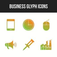 6 Unique vector icons in oe set