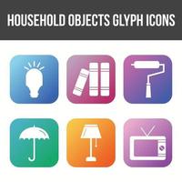 Unique Household Objects Vector Icon Set