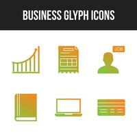 Beautiful 6 icons pack of business vector icons