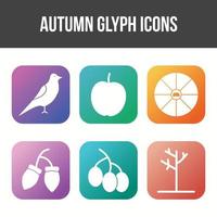 Unique Autumn Vector Icon Set