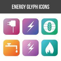 Beautiful Unique Energy Vector Icon Set