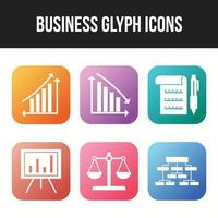 Beautiful 6 icons pack of business vector icons