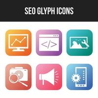 Seo line vector icon for personal and commercial use