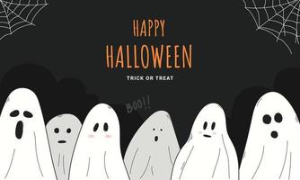 diseño de fondo de papel tapiz de halloween feliz vector