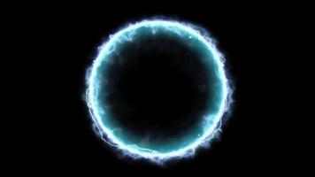 animazione del ciclo della linea del cerchio della fiamma blu video