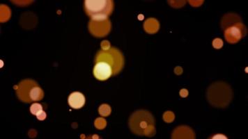 animation de boucle de particules bokeh orange video