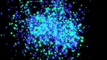 animation de boucle de propagation de particules de lueur bleue video