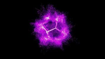 effet de particules fractales d'énergie violette video