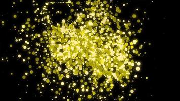 gold particle spread loop animation video