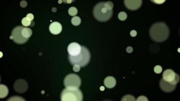 animation de boucle de particules de bokeh vert video