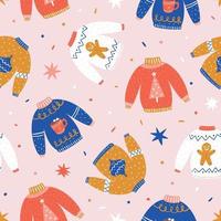 Christmas pattern. Winter pattern. Ugly sweater pattern vector
