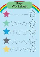 shape worksheet printable for student vector