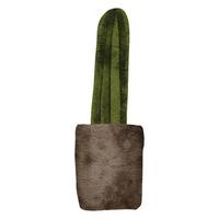 cactus de acuarela en maceta ilustración de planta de interior vector