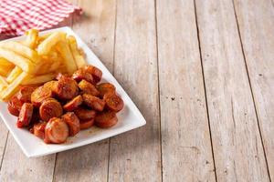 Traditional German currywurst