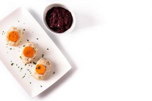 Traditional Jewish gefilte fish photo