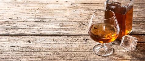 Cognac or whiskey drink photo