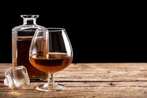 Cognac or whiskey drink photo