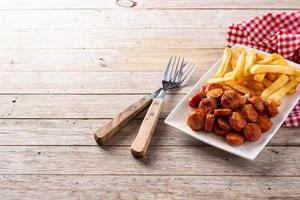 Traditional German currywurst photo