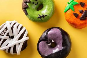 Assortment of Halloween donuts photo