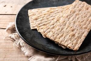 Traditional matzah bread photo