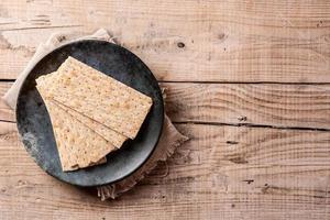 Traditional matzah bread photo