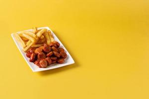 Traditional German currywurst photo