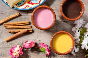 Traditional Mexican atole drink photo