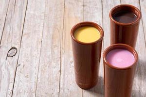 Traditional Mexican atole drink photo