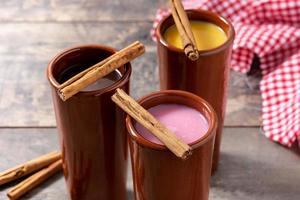 Traditional Mexican atole drink photo