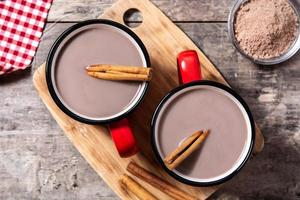 Traditional Mexican chocolate atole photo