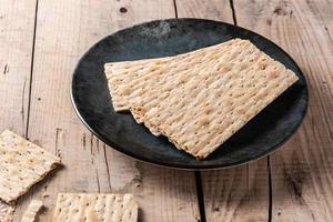 Traditional matzah bread photo