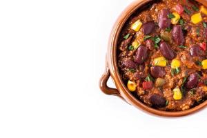 tradicional mexicano tex mex chili con carne foto