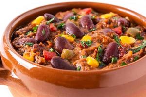 Traditional mexican tex mex chili con carne photo