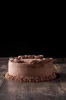 Piece of chocolate truffle cake photo