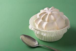 Meringue whipped cream photo