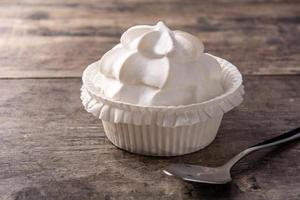 Meringue whipped cream photo