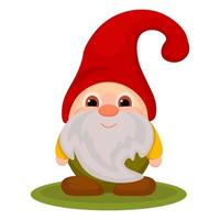 Autumn gnome on a white background. vector