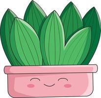 Kawaii cactus on Pink Pot