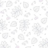 White background with many autumn foliage - Vector