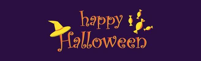 Halloween colorful bright web banner congratulation - Vector