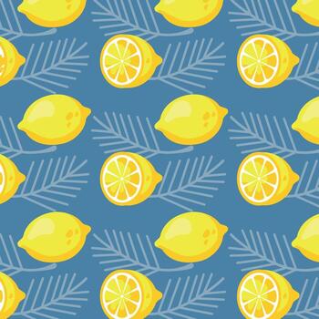 patrón patrón web limones textura de fondo - vector