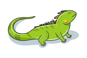 dibujos animados de ilustración de iguana vector