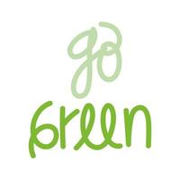 go green text vector