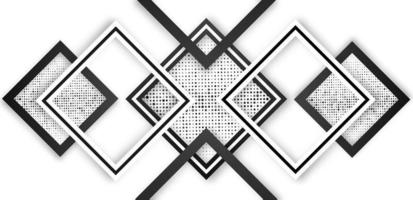 luxury black and white rectangle background vector