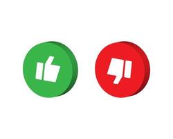 Dos and donts like thumbs up or down in isometric style. Like or dislike. Modern vector illustration