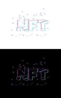 NFT Non-Fungible Token, NFT Text, NFT Logo, Non-Fungible Token Vector Poster, New Digital Currency, Digital Art Transaction, Illustration Background.