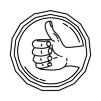 Halal Icon. Doodle Hand Drawn or Outline Icon Style vector